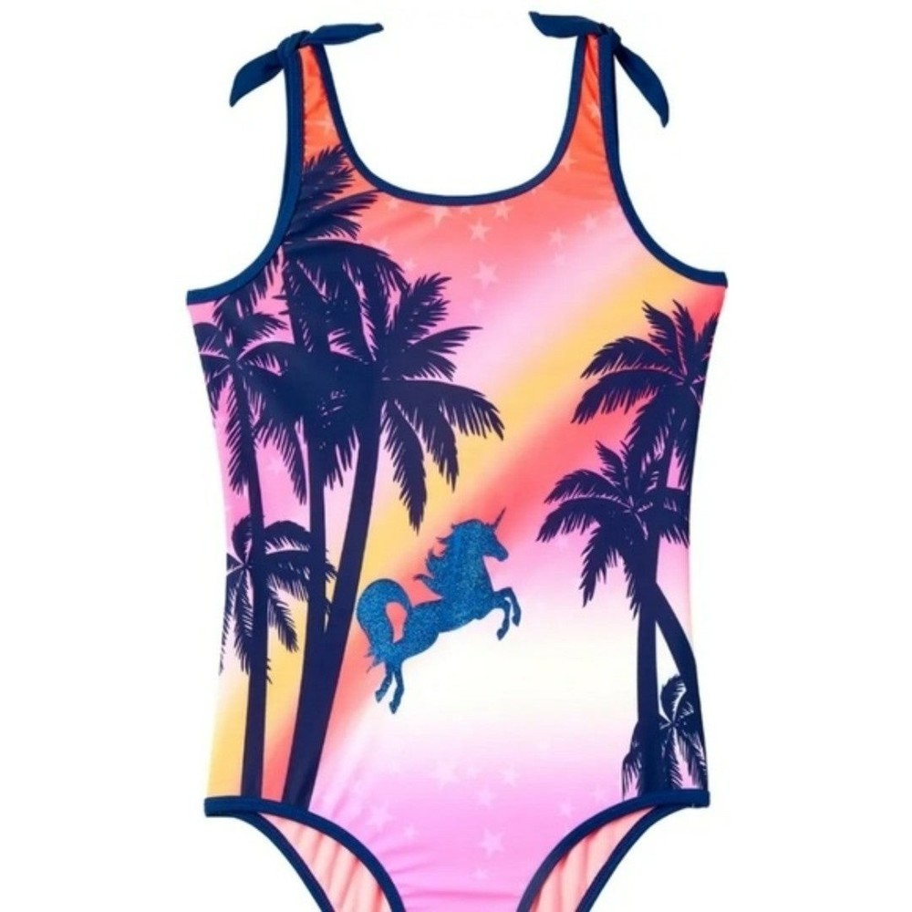 Unicorn Tropical One Piece Bathing Suit by LIMITED TOO NWTS